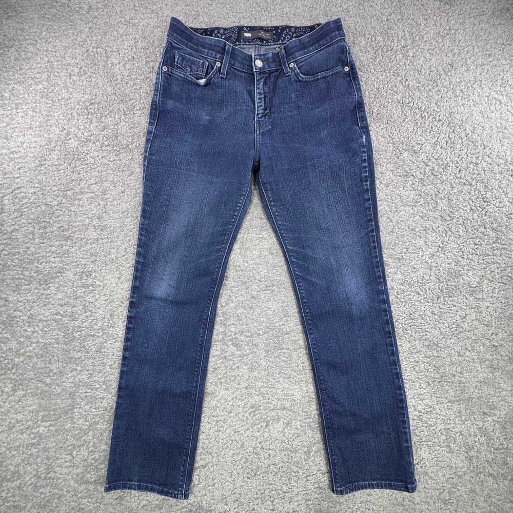 Levis 525 Straight Leg Perfect Waist Jeans Dark Wash Blue Womens 30x29‎